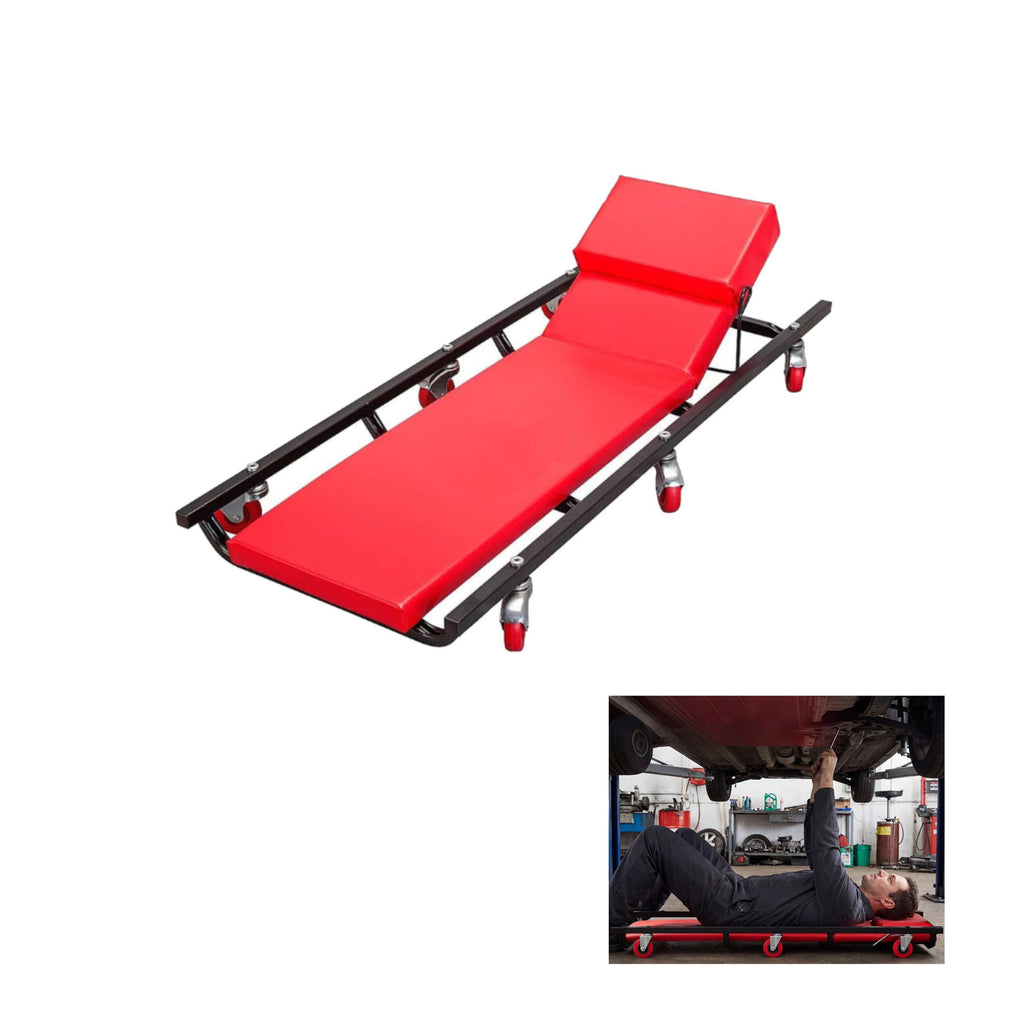 40 Inch Rolling Creeper, Padd Mechanic Cart with Adjustable Backrest&Headrest