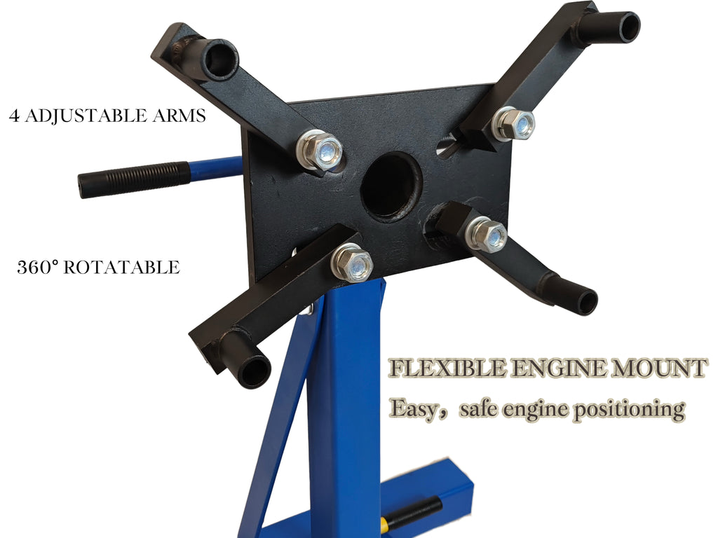 Heavy Duty Foldable Engine Stand 2000LBS Capacity with 6-Universal Casters