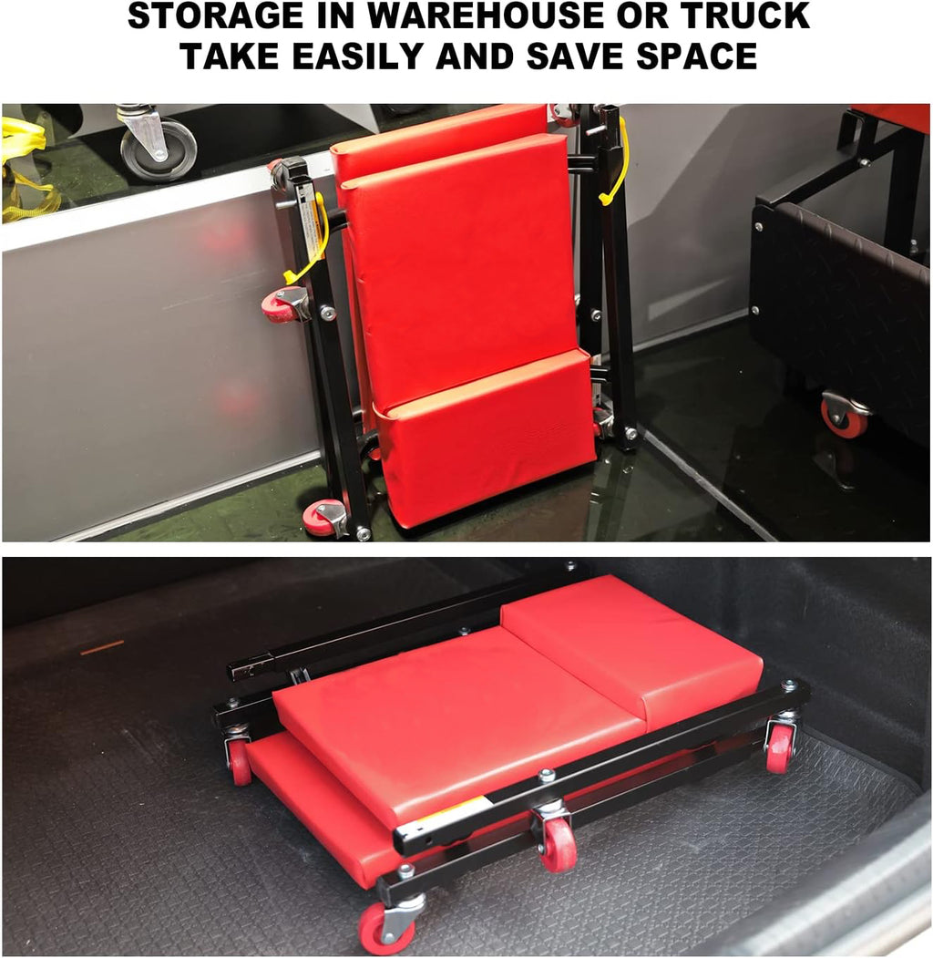 36'' Foldable Rolling Creeper Garage/Shop Seat