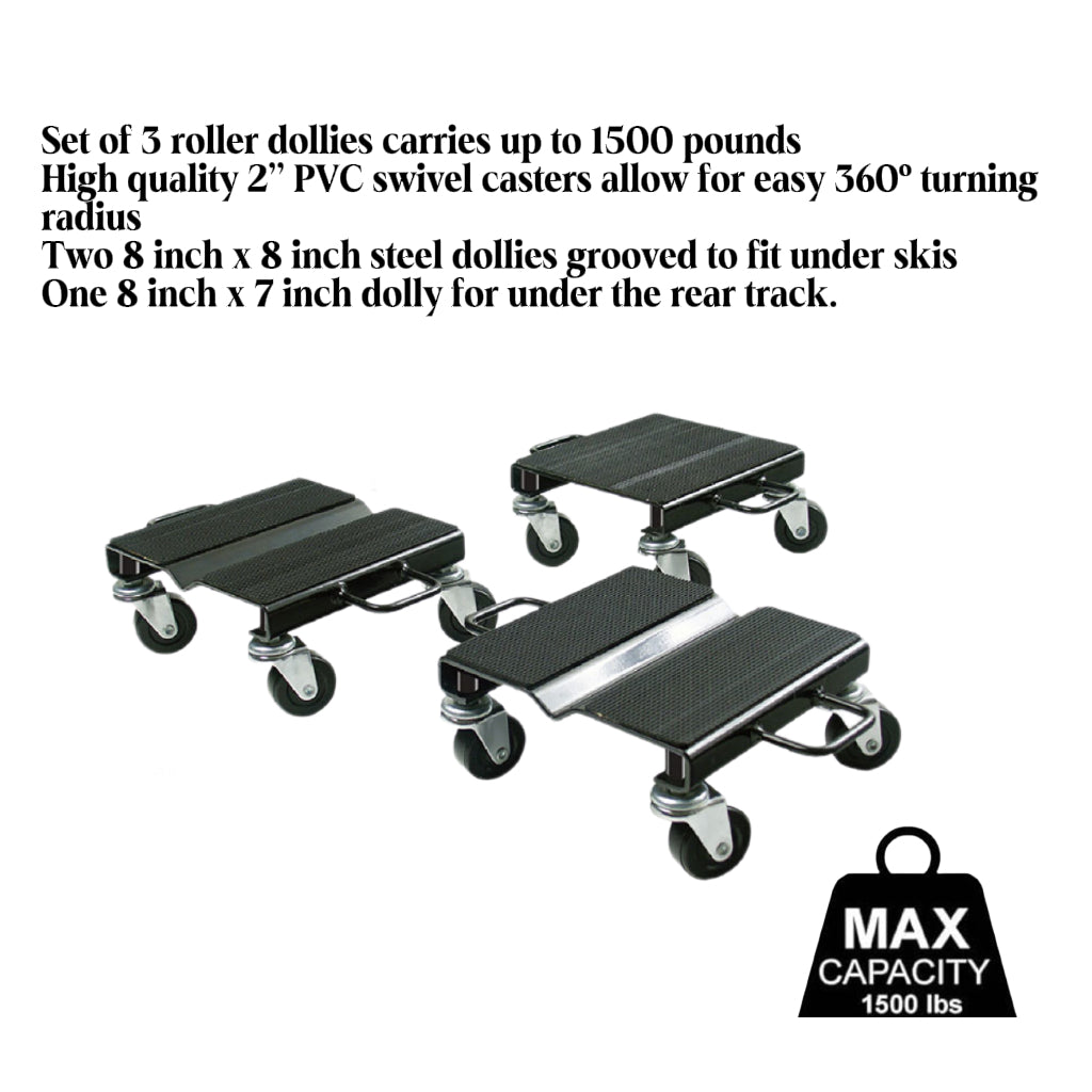 3 Pcs 1500LBS Heavy-Duty Snowmobile Dolly Set