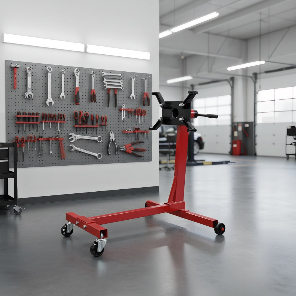 1000lbs Engine Stand with Caster Wheels for Vehicle Maintenance and Auto Repair