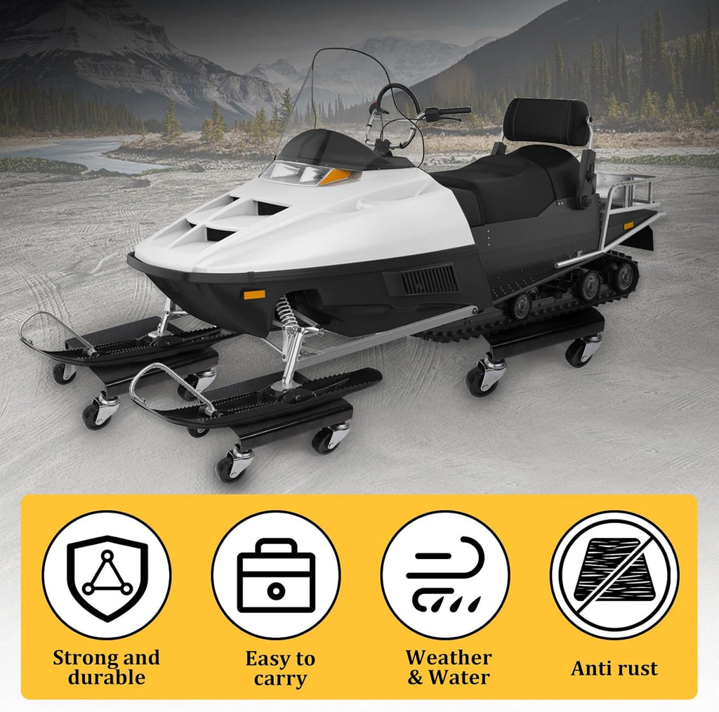 3 Pcs 1500LBS Heavy-Duty Snowmobile Dolly Set