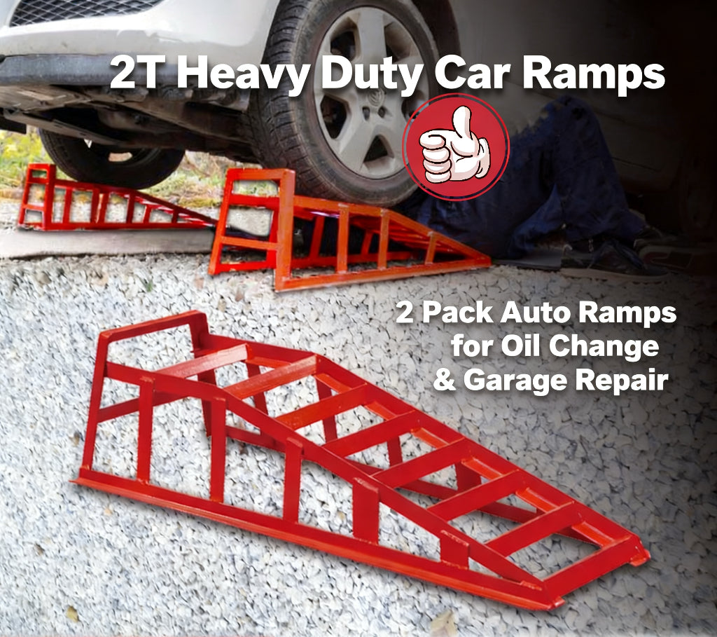 2-Pack 2 Tons Heavy Duty Car Ramps