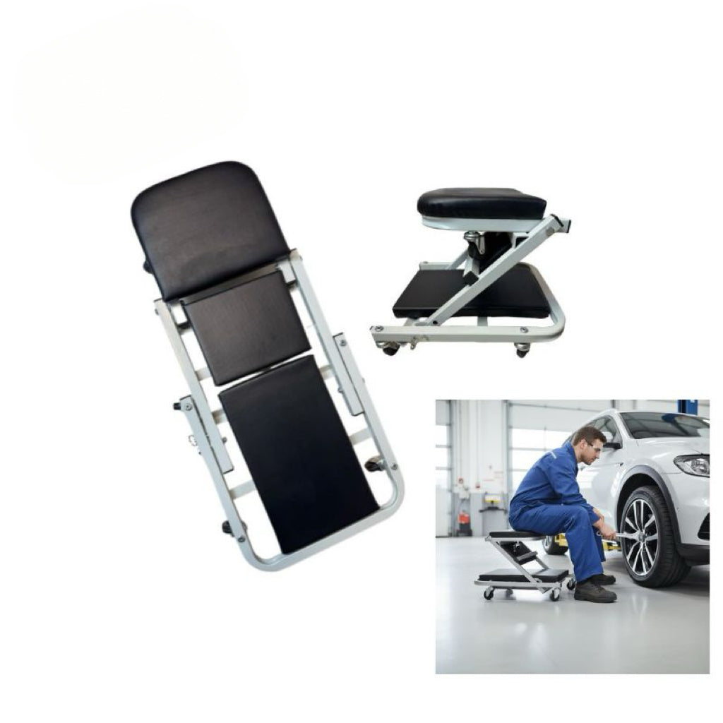 36" Adjustable Roller Garage Chair Lay Down or Sit