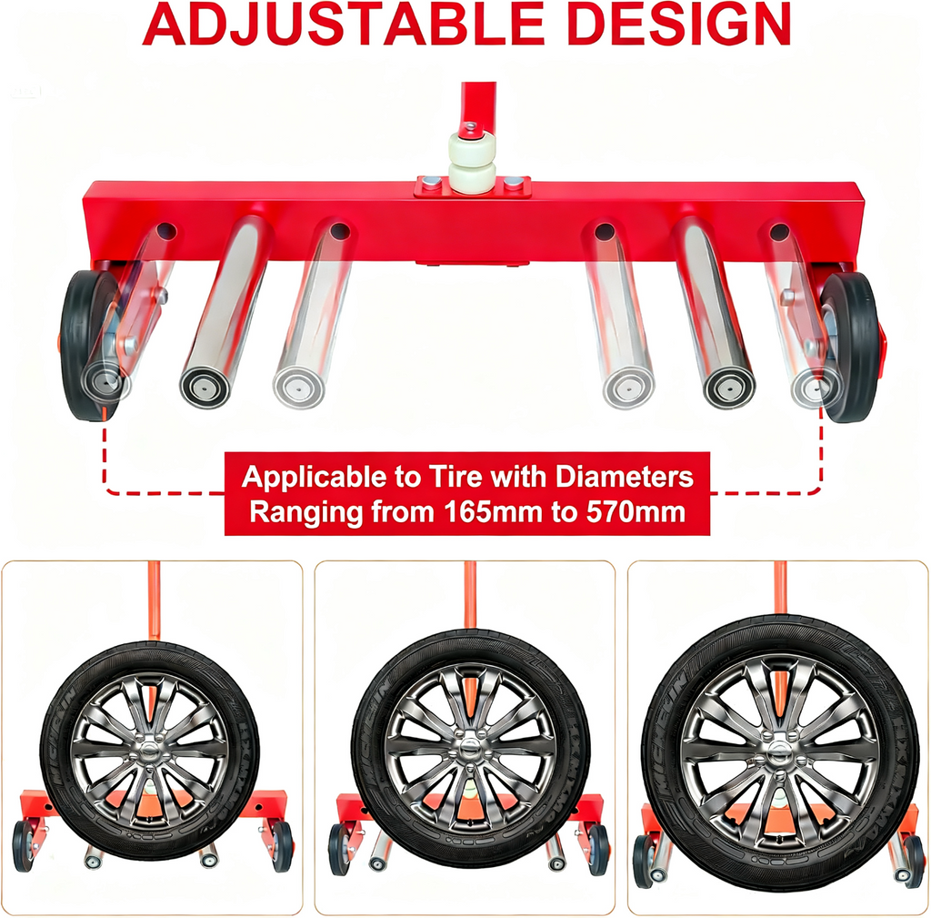 Adjustable Heavy-Duty Wheel Moving Cart Tire Transport Tool