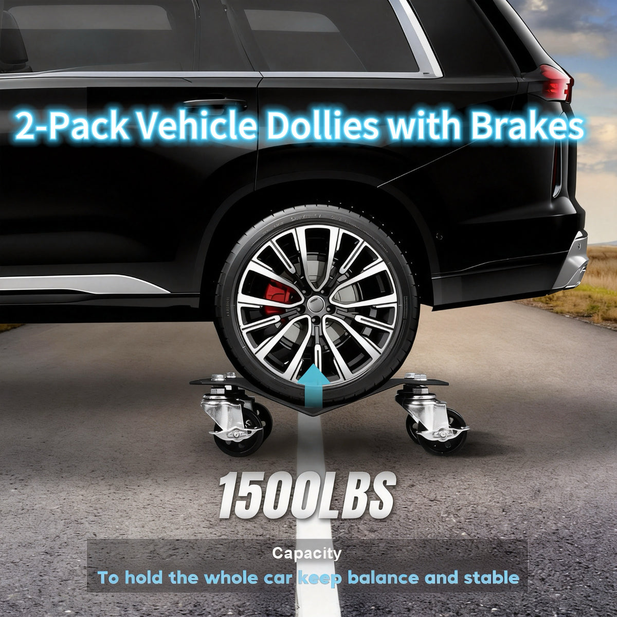 2 Pack Wheel Dolly Set, Car Tire Dolly