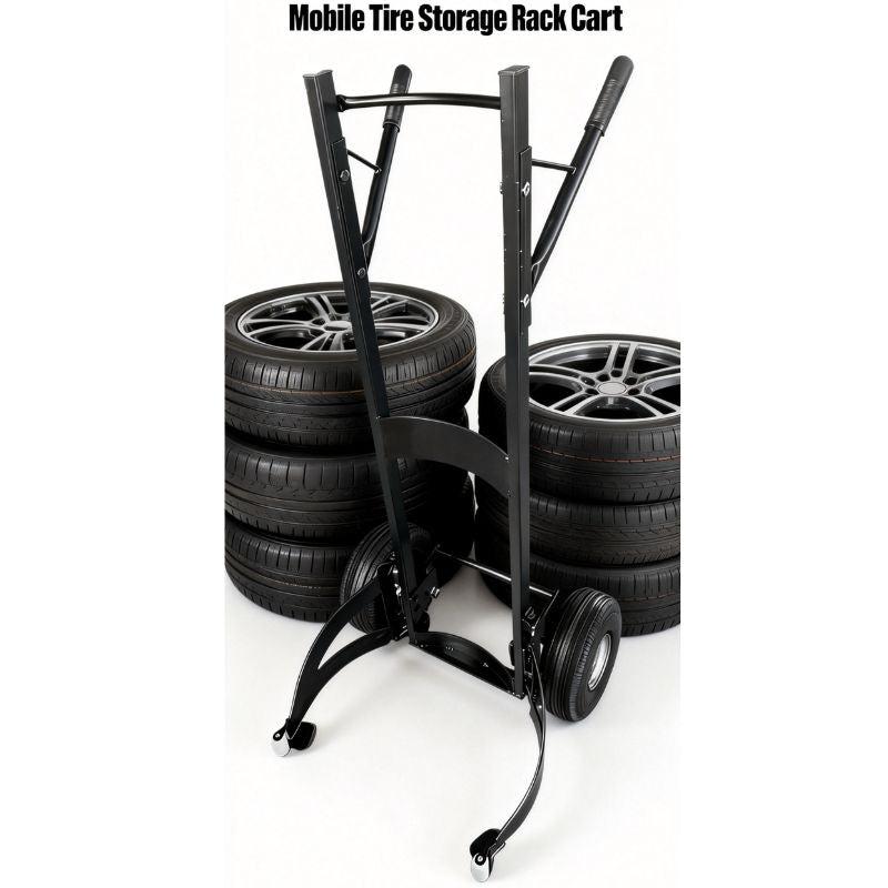 Ergonomic Two-Wheel Tire Cart for Passenger and SUV Tires