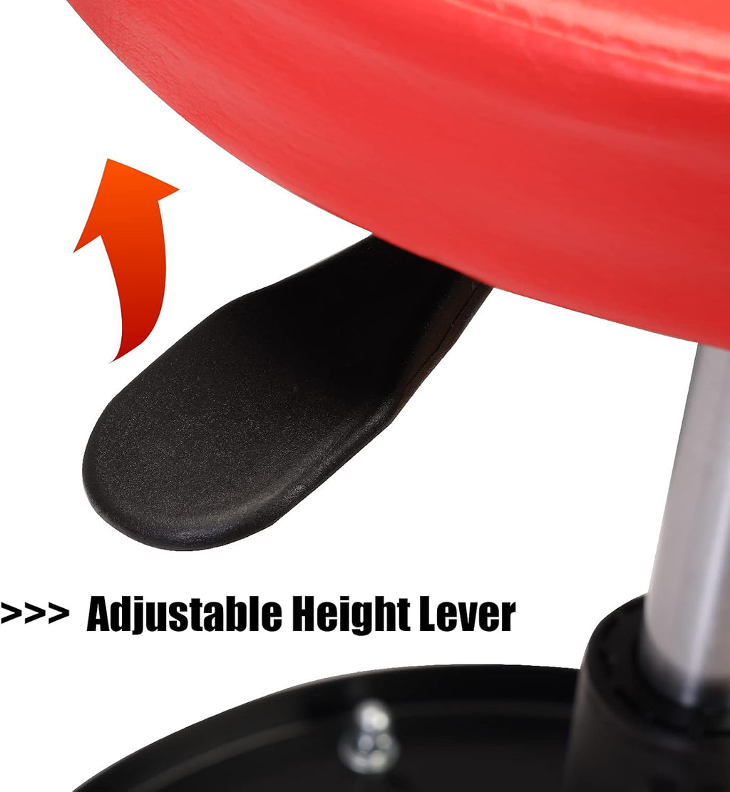 Pneumatic Roller Seat/Creeper with Adjustable Height